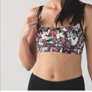 EUC Lululemon Bra So Fly Butterfly Print